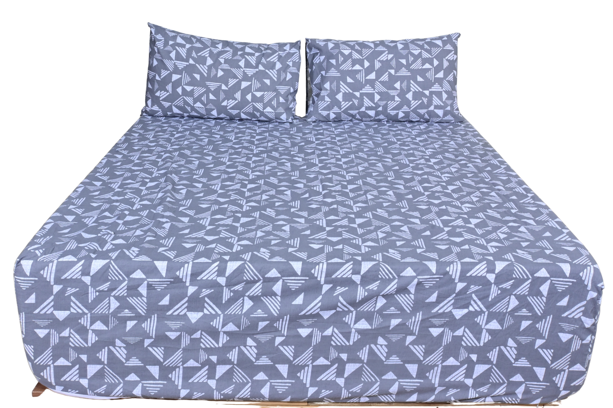 Geo Abstract Pure Cotton Fitted Sheet Combo
