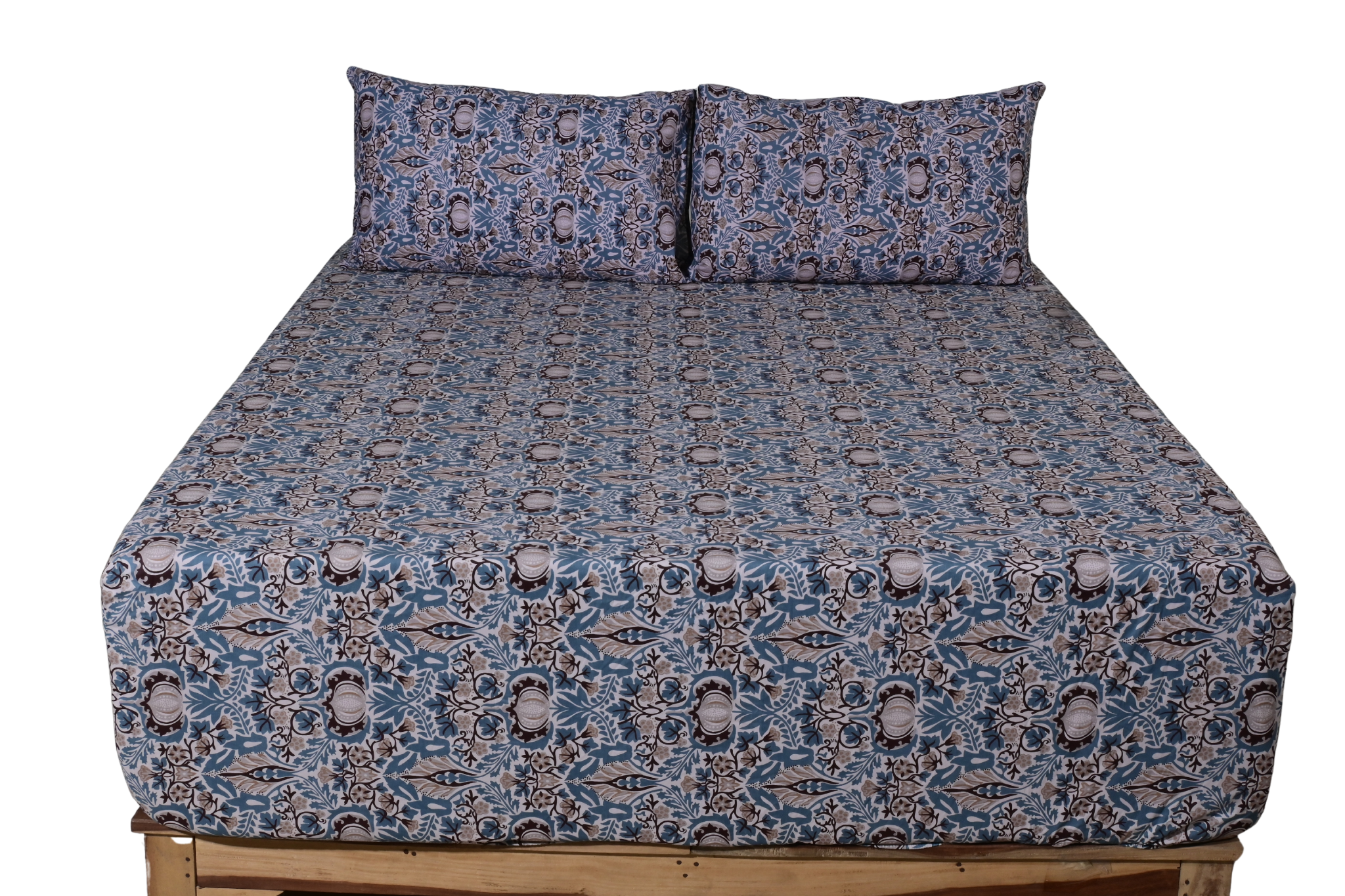 Iris Pure Cotton Fitted Sheet Combo