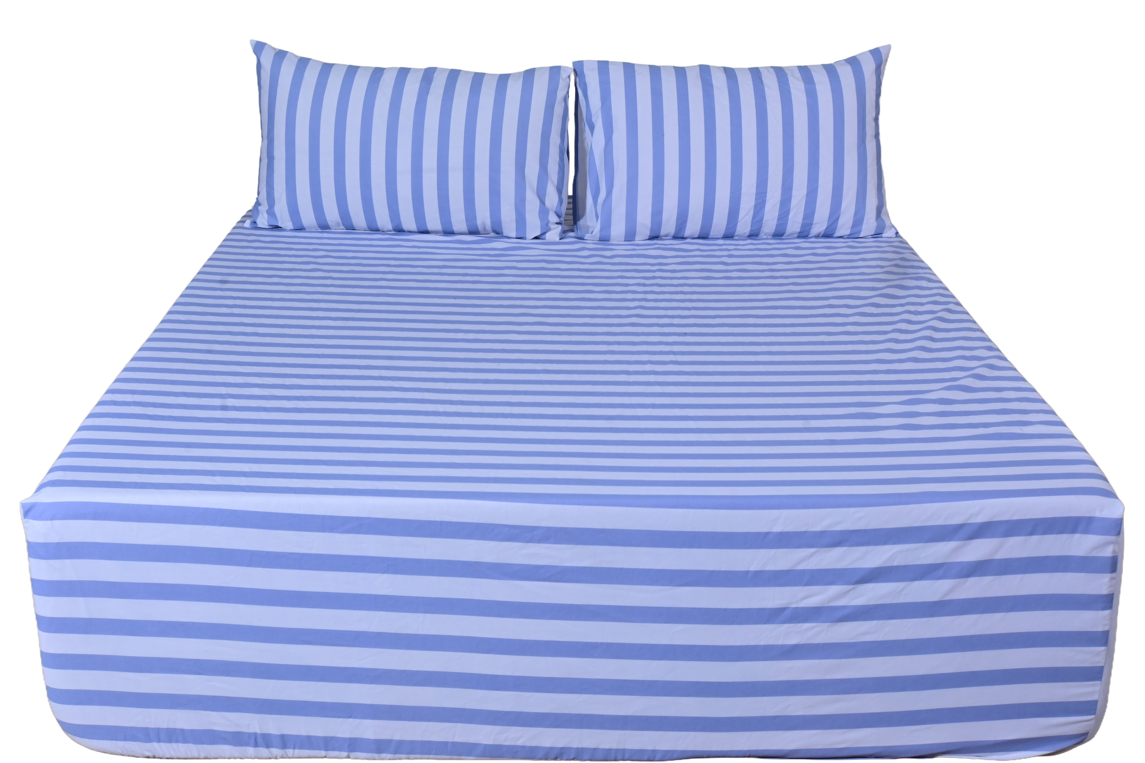 Coastal Bliss Pure Cotton Fitted Bed Sheet Combo
