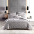 Renee Taylor Bengali Jacquard Quilt cover Set Silver