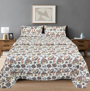 Comforter Set - Off White Floral