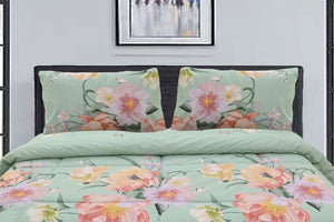 Comforter Set - Green Floral