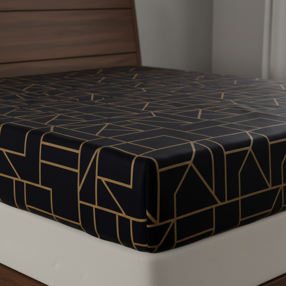 ICF Geo Ligne Doree King Size with Comforter Set