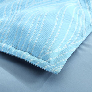 Renee Taylor Oscillate Jacquard Quilt cover set Sky