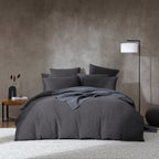 Platinum Ariel Charcoal Quilt Cover Set