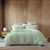 Platinum Tropicana Quilt Cover set sage