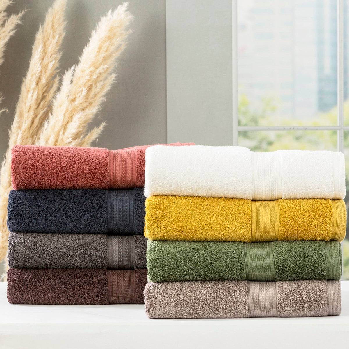 Renee Taylor Stella Bamboo Towels White