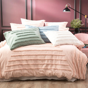 Renee Taylor Classic Tufted Quilt Cover Set Blue