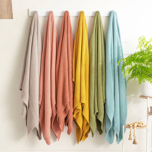 Renee Taylor Throw Cotton Knitted Moss Sage