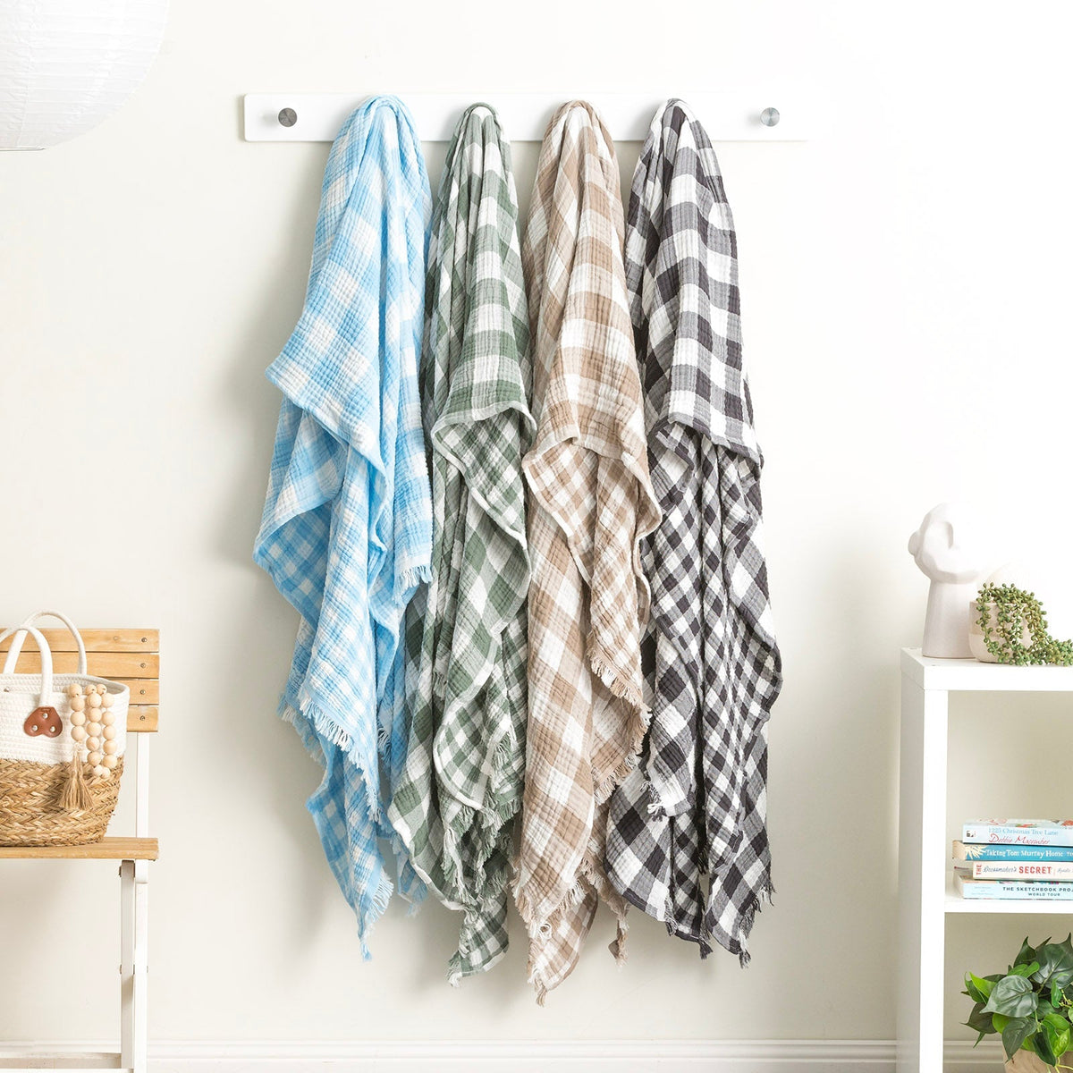 Renee Taylor Throw Vinatge washed Textured Cotton Atlantic Ash