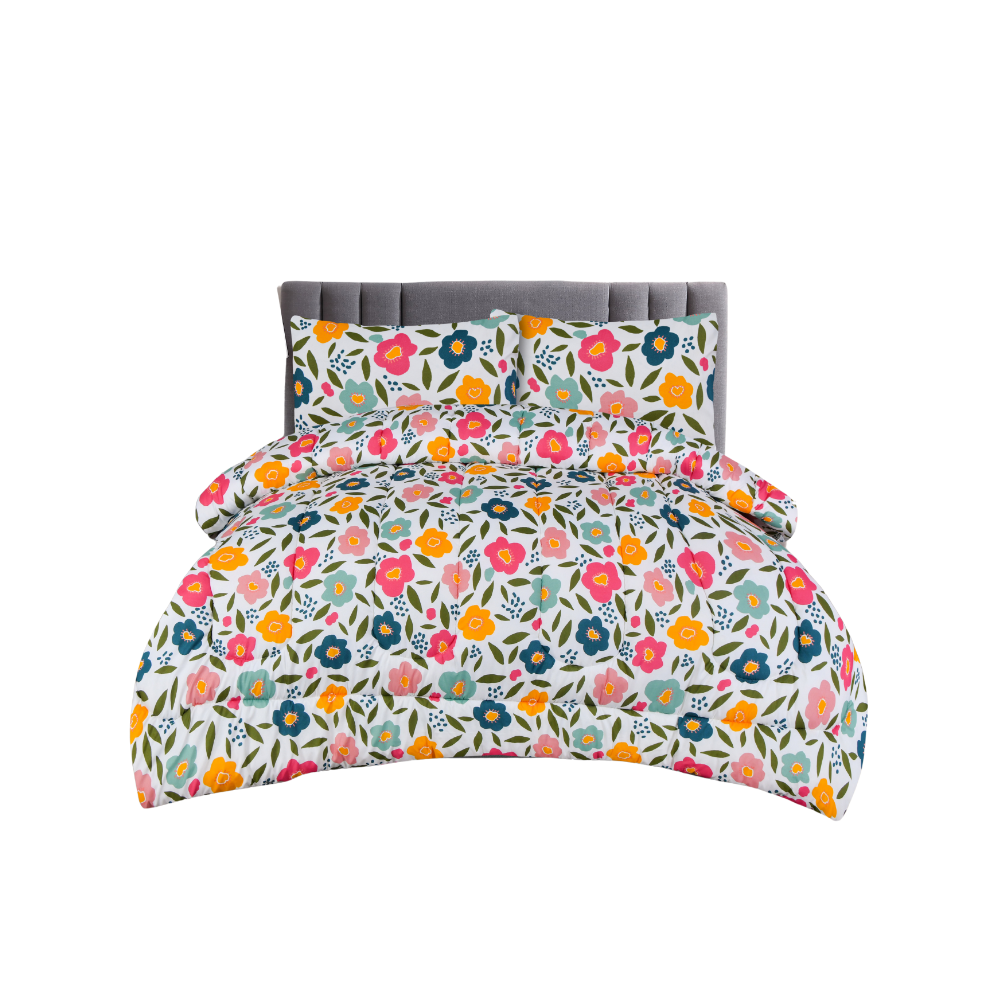 ICF Gardenia Grove Queen Size Comforter Set