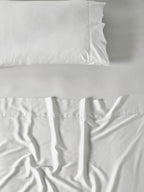 Linen Home White Solid bedsheet set