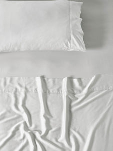 White Solid bedsheet set