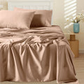 Linen Home Brown solid bedsheet set