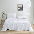Linen Home White Solid bedsheet set