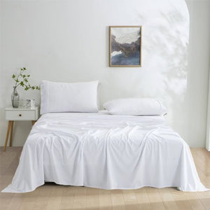 White Solid bedsheet set