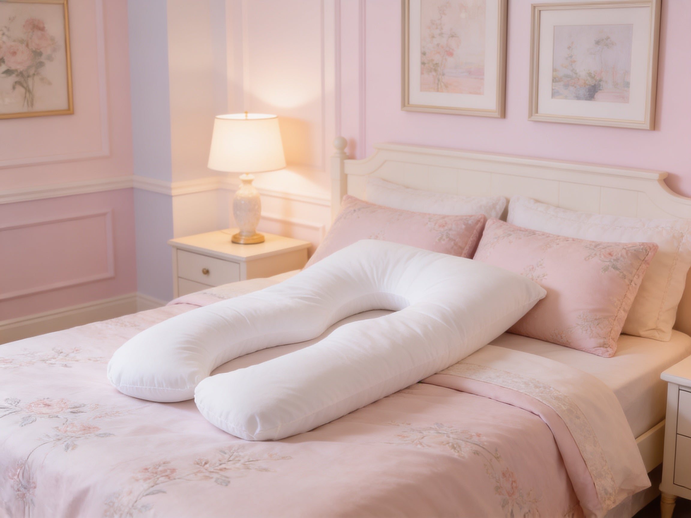 ICF Pregnancy Pillow Pure Cotton Plain White