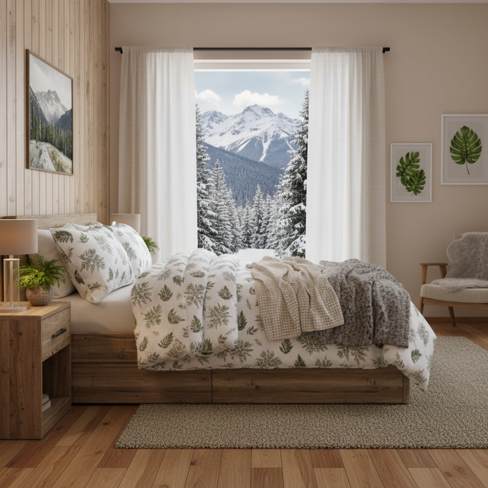 ICF Woodland Fern Single Comforter Set