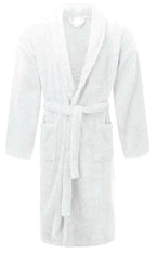Bath Robe Quick Dry Terry Cotton White