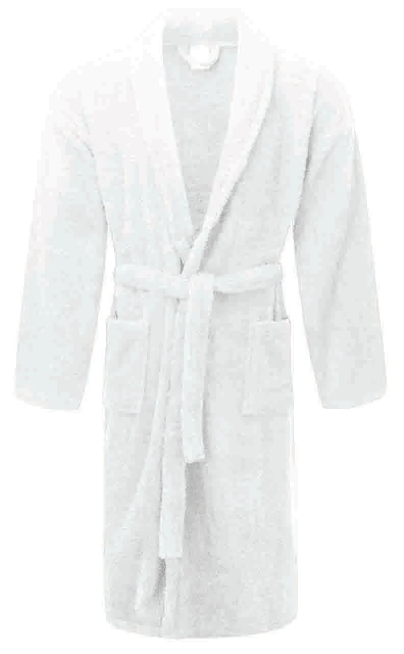 Bath Robe Quick Dry Terry Cotton White