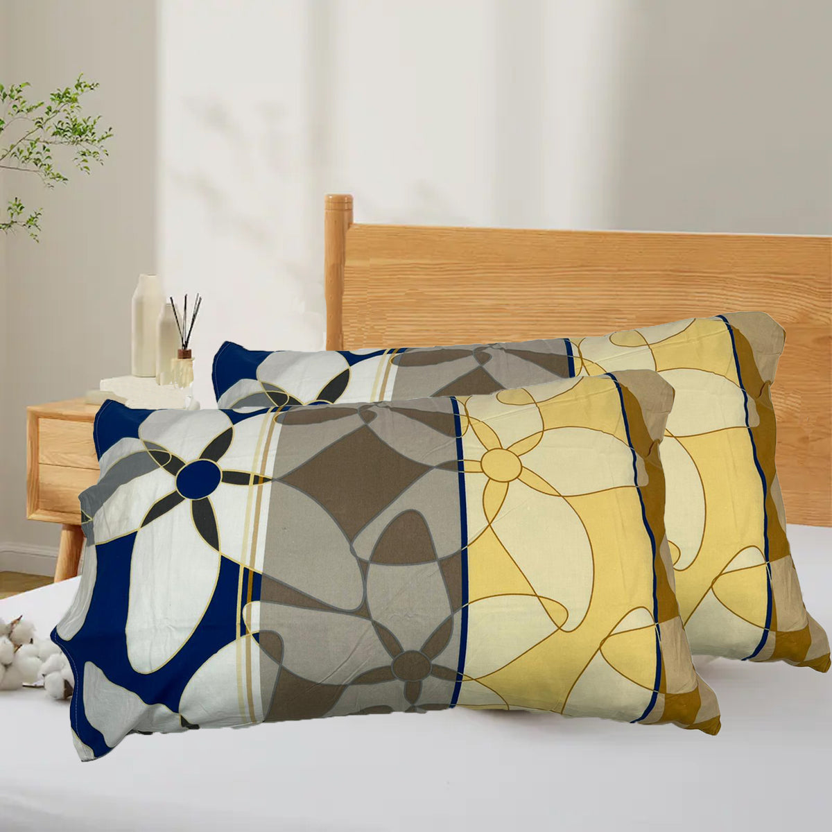 Pillow Cover - Yellow Floral