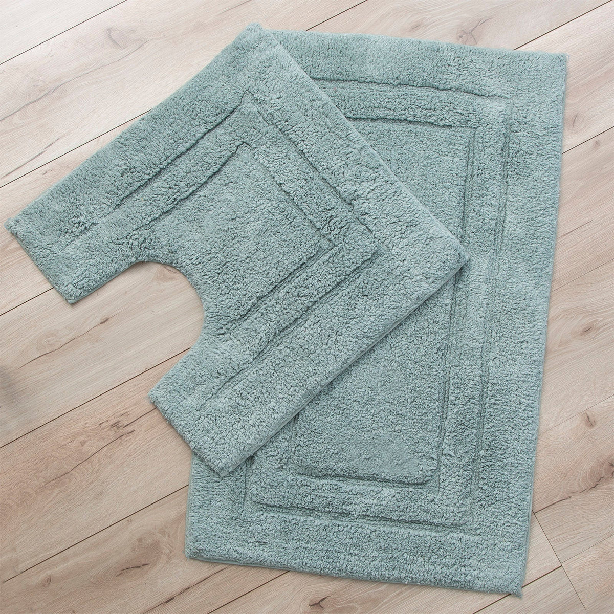 Bath Mat 2 Piece Tufted Bath Mat Set Gray Mist