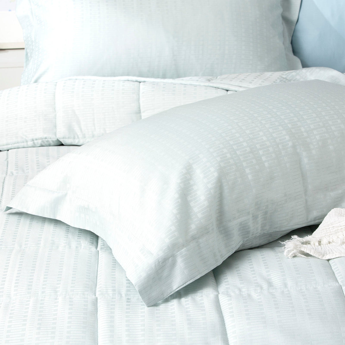 Ddecor Home Binary Comforter sets Cotton Jacquard Sage
