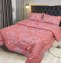 Comforter Set - light maroon floral