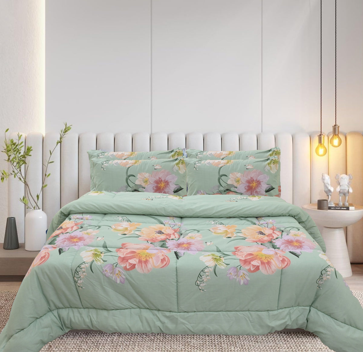 Comforter Set - Green Floral (Copy)