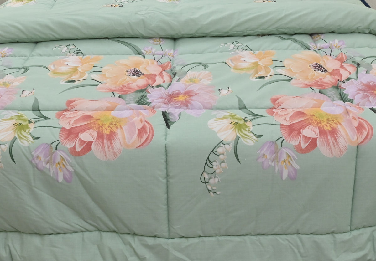 Comforter Set - Green Floral (Copy)