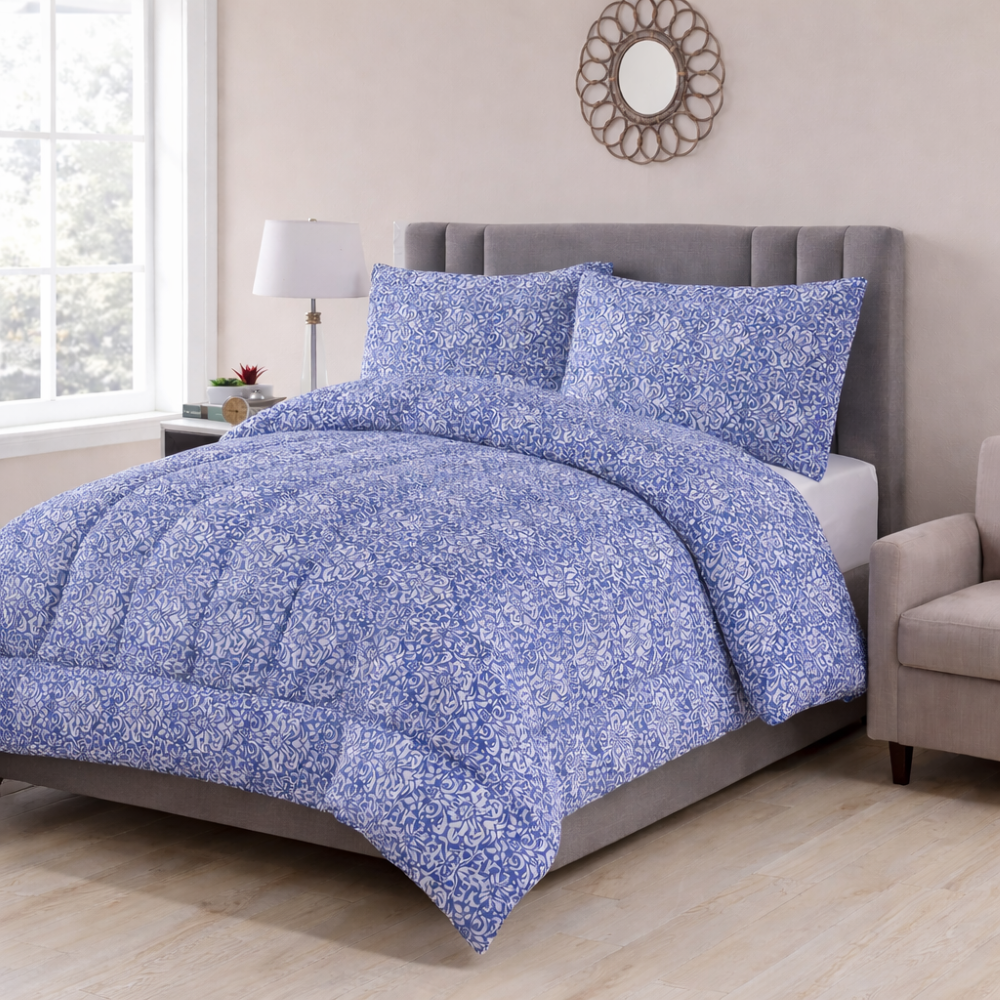 ICF Blue Maison Hina King Size Comforter Set