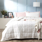 Ddecor Home Josephine Comforter sets Cotton Jacquard White