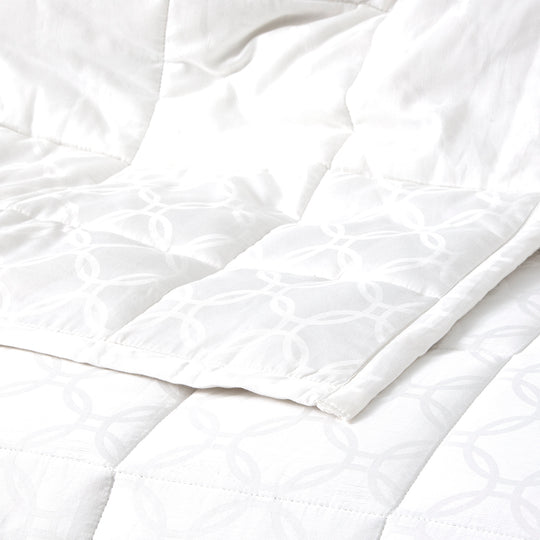 Ddecor Home Josephine Comforter sets Cotton Jacquard White