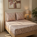 Downton Floral Pure Cotton Fitted Bed Sheet Combo