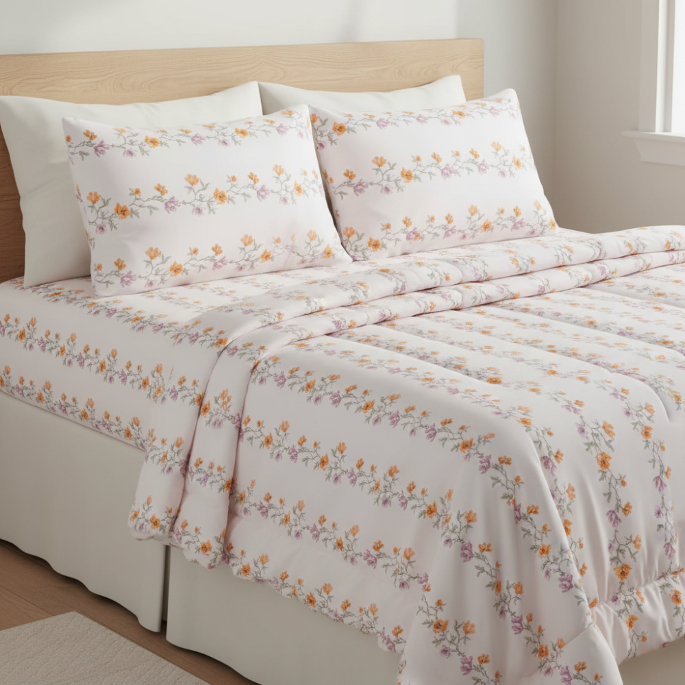 ICF Fleur Line Queen Size Comforter Set