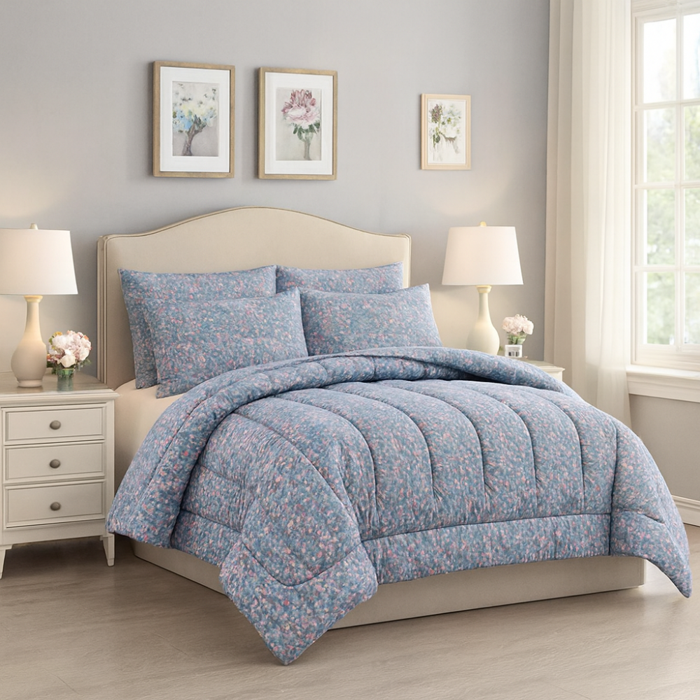 ICF Ditsy Floral Queen Size Comforter Set