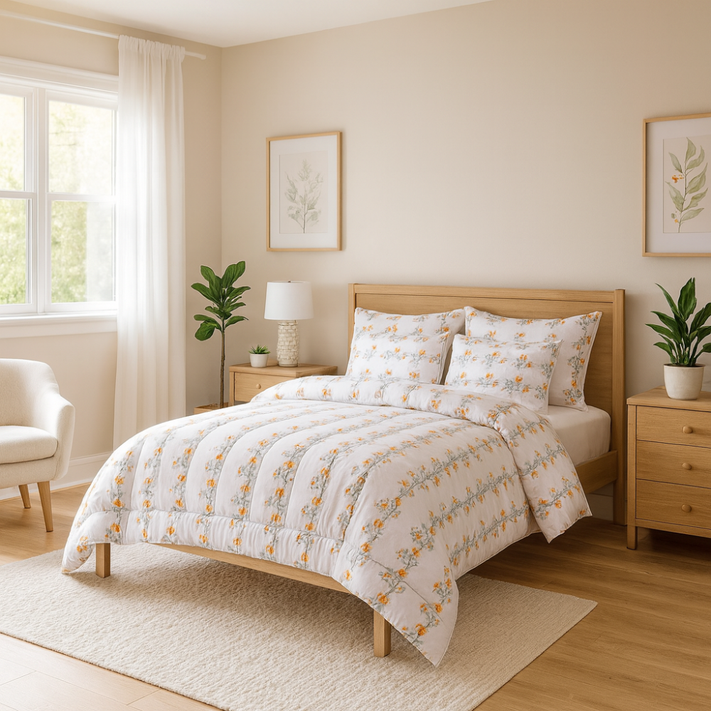ICF Fleur Line Queen Size Comforter Set