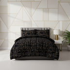 ICF Geo Ligne Doree King Size with Comforter Set
