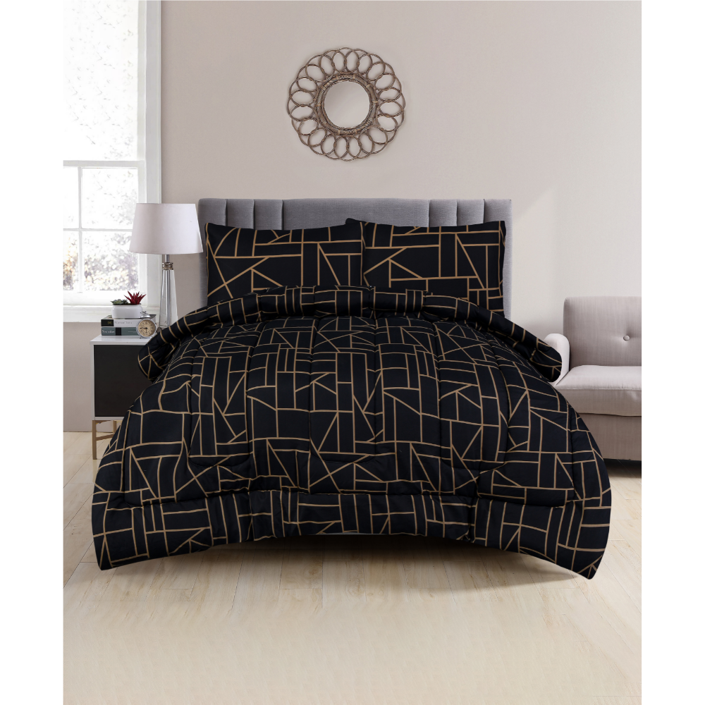 ICF Geo Ligne Doree King Size with Comforter Set