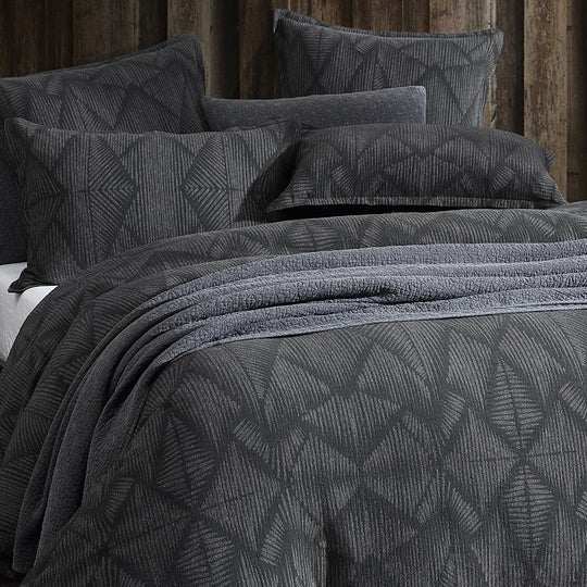 Platinum Kenya Charcoal Quilt Cover Set