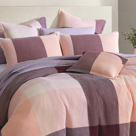 Platinum Sadie Blush Quilt Cover Set