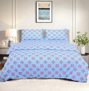 Quilt Cover - Pink and Blue floral