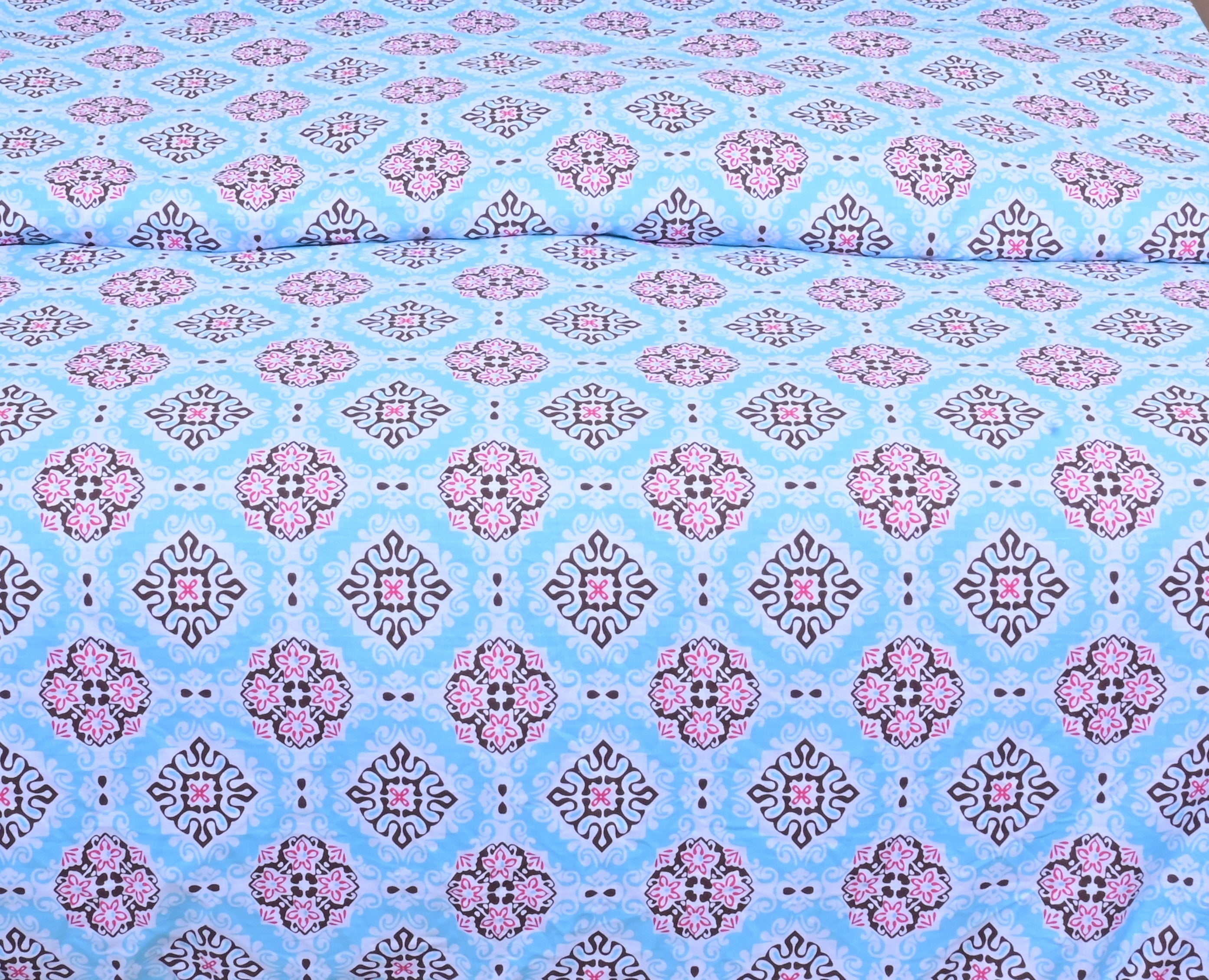 Quilt Cover - Pink and Blue floral