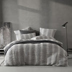 Platinum Kirby Charcoal Quilt Cover Set